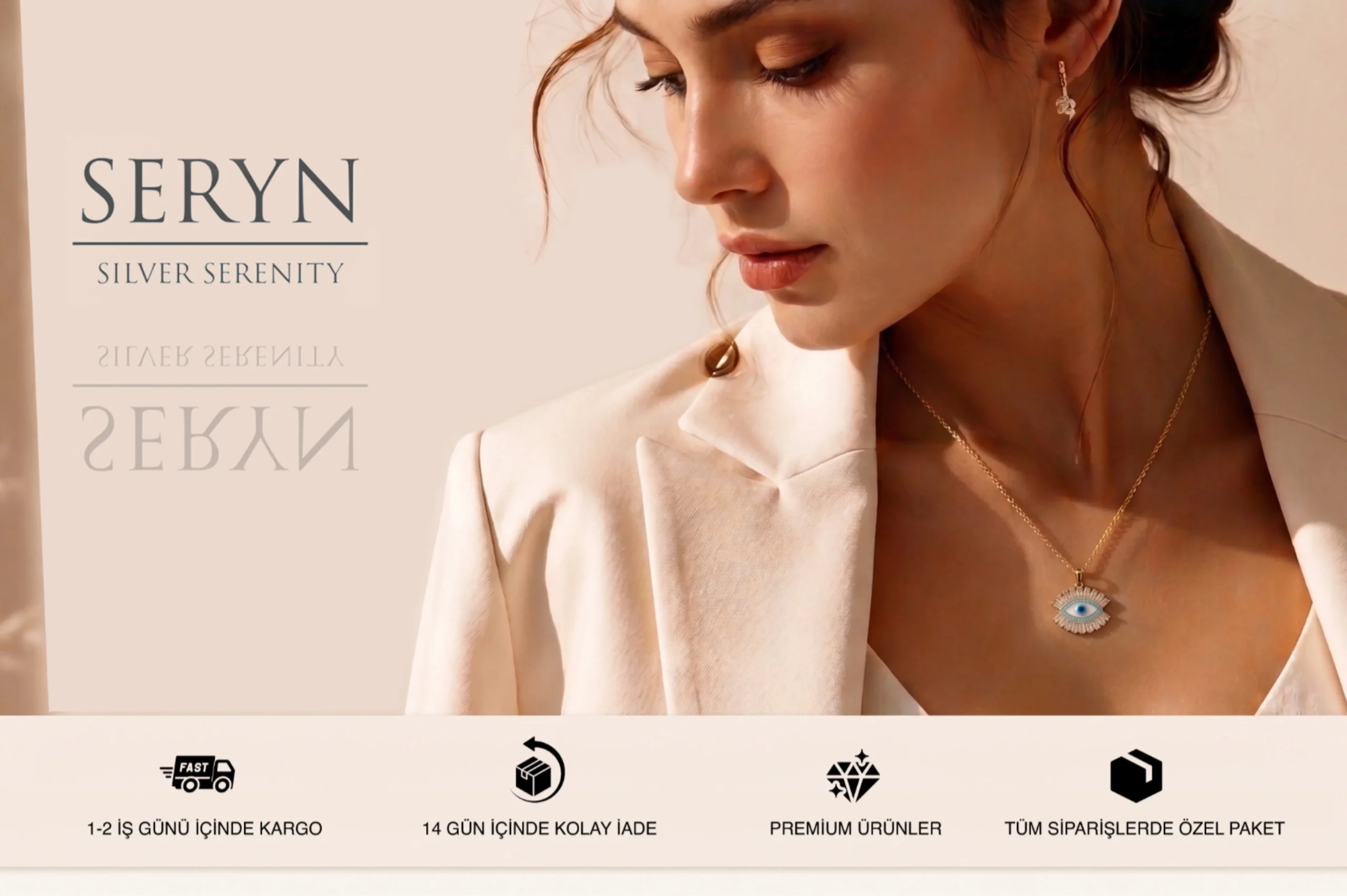 SERYN Silver Serenity — gümüş takılarla kadın koleksiyonu